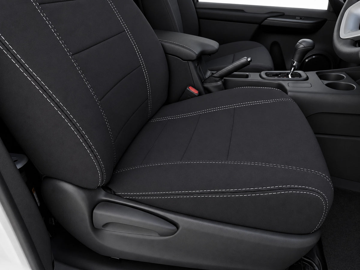 Isuzu Dmax RG Single Cab neoprene car seat covers view of cushion section