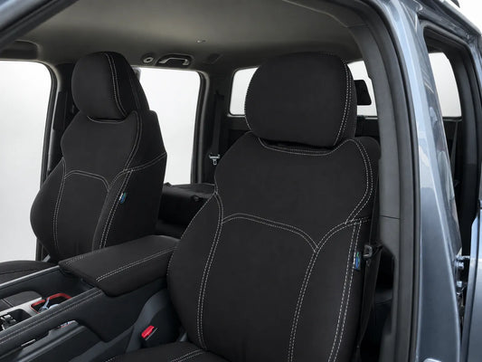BYD Shark6 neoprene car seat covers front on view