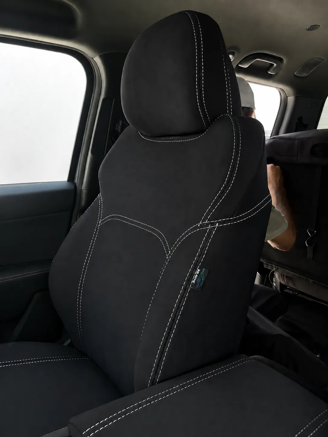 BYD Shark 6 neoprene car seat covers drivers side view