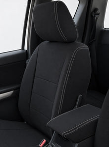 Ford Everest neoprene car seat cover front view of drivers seat