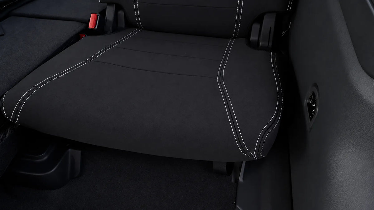 Ford Everest Next Gen Platinum third row neoprene car seat cover front view of cushion section