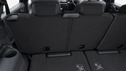 Ford Everest Next Gen Platinum second row neoprene car seat covers rear view of back rest section