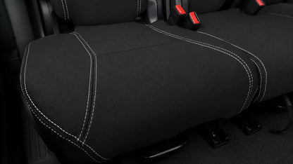 Ford Everest Next Gen Platinum second row neoprene car seat covers view of cushion section