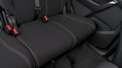 Ford Everest Next Gen Platinum second row neoprene car seat covers front view of cushion section