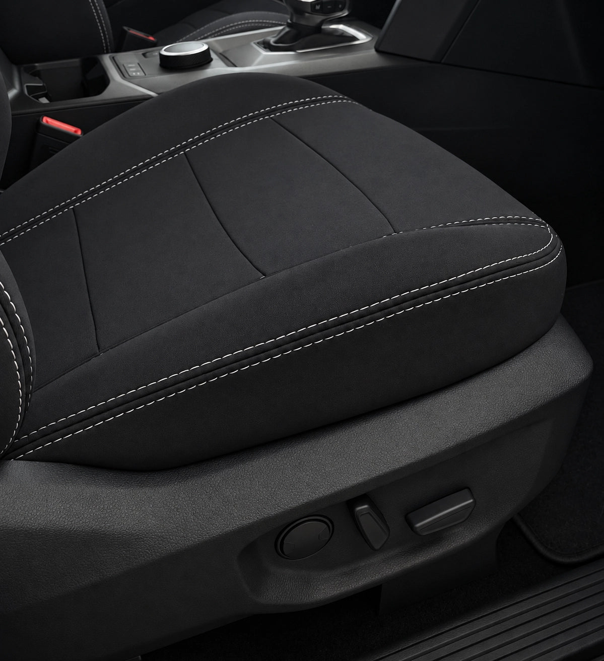 Ford next gen ranger platinum neoprene car seat covers view of drivers cushion section
