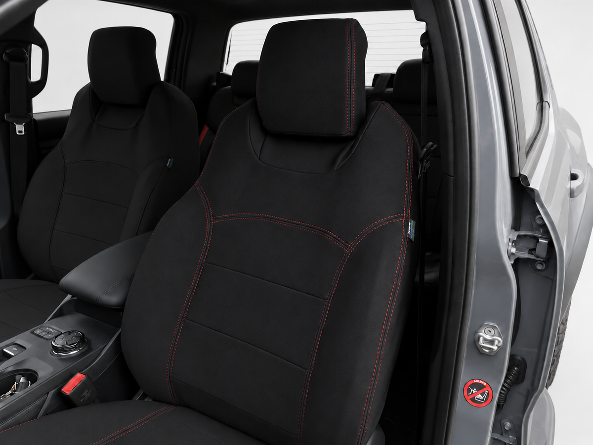 Ford Next Gen Ranger Raptor neoprene car seat cover front view of passenger seat