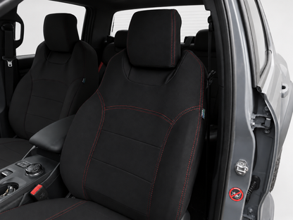 Ford Next Gen Ranger Raptor neoprene car seat cover front view of passenger seat
