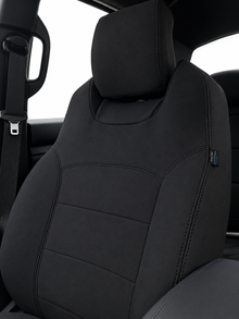 Ford Next Gen Ranger Raptor neoprene car seat cover front view of drivers backrest section