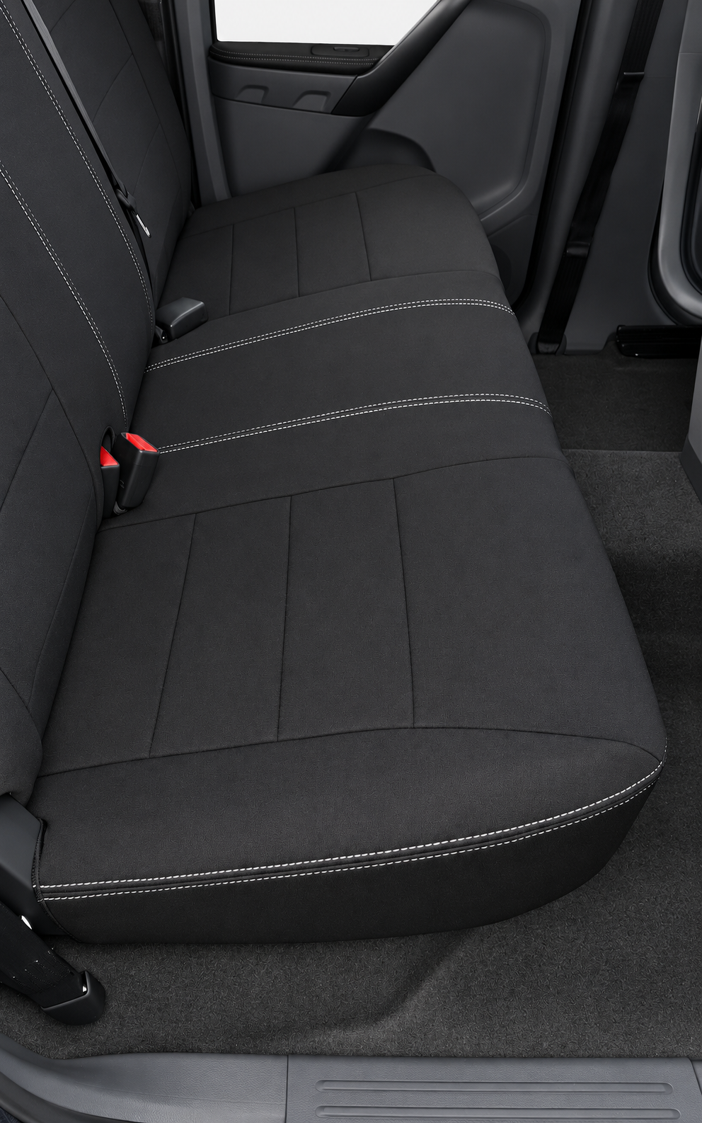 Ford Next Gen Ranger Raptor neoprene car seat cover side view of rear cushion section
