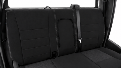 Ford Next Gen Ranger Raptor neoprene car seat cover front view of rear seats