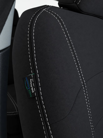 Ford Next Gen Ranger XL/XLS neoprene car seat covers view of airbag compatible tag