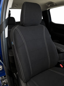 Ford Next Gen Ranger XLT neoprene car seat covers front view of drivers seat