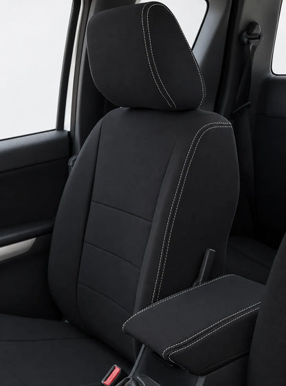Ford Ranger PX1 neoprene car seat cover front view of drivers seat