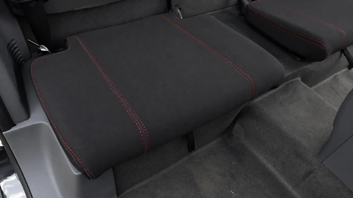 Ford PX3 Ranger neoprene car seat covers front view of second row cushion section