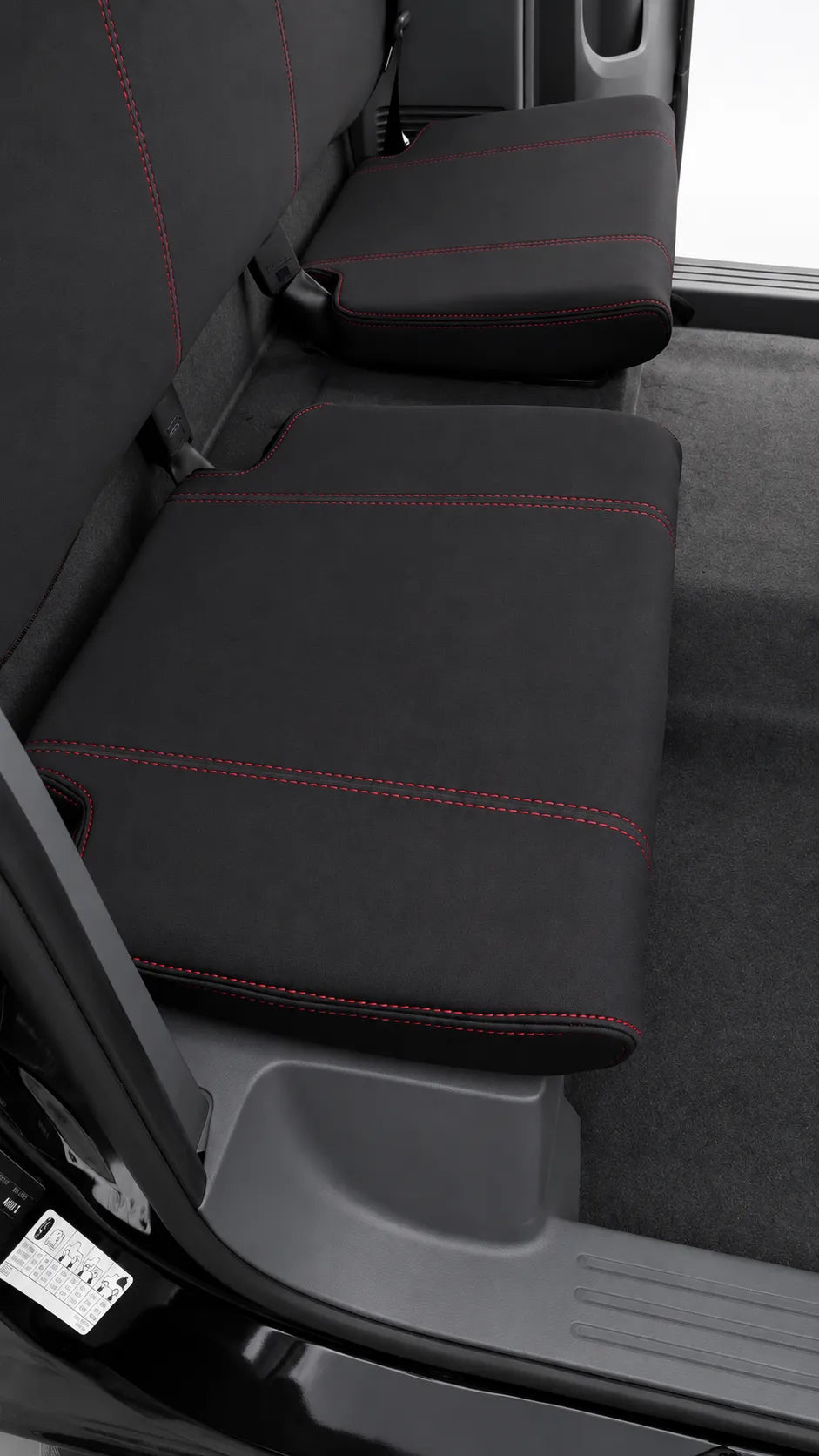 Ford PX3 Ranger neoprene car seat covers front view of second row cushion section