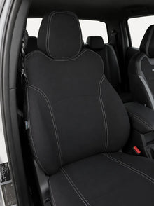 Ford ranger raptor neoprene car seat cover view of front seat