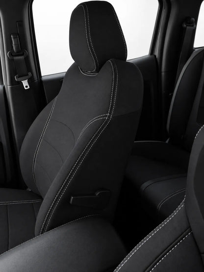 Ford ranger raptor neoprene car seat cover view of front seat