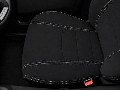 Ford ranger raptor neoprene car seat cover view of front seat cushion section