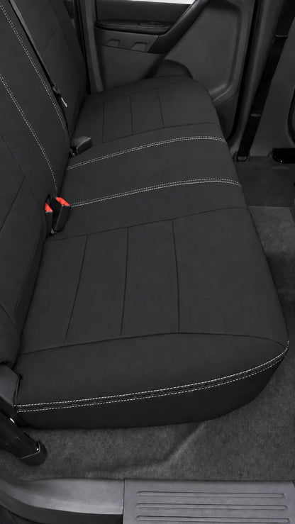 Ford ranger raptor neoprene car seat cover view of second row cushion section
