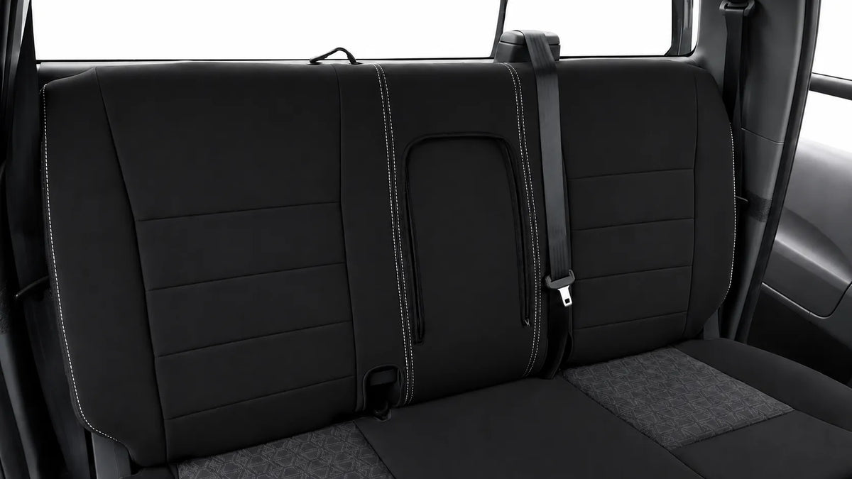 Ford ranger raptor neoprene car seat cover view of second row
