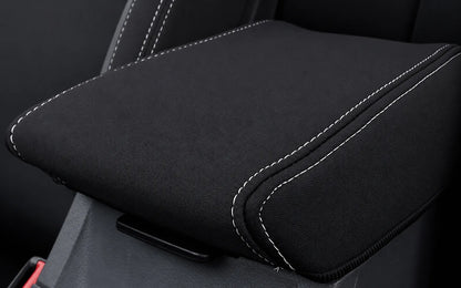 Ford ranger raptor neoprene car seat cover front view of center console