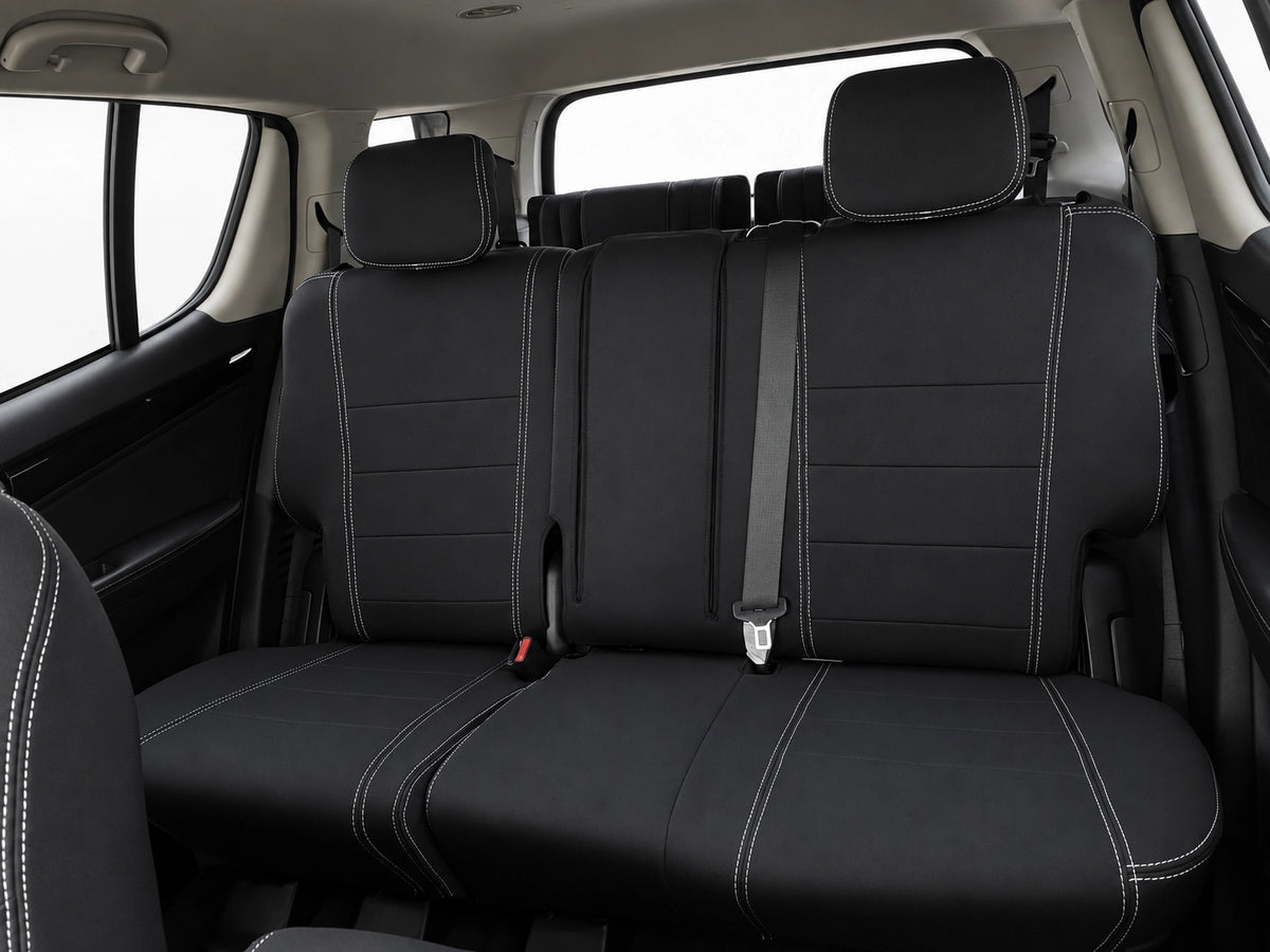 Holden Trailblazer Colorado 7 neoprene car seat covers view of second row