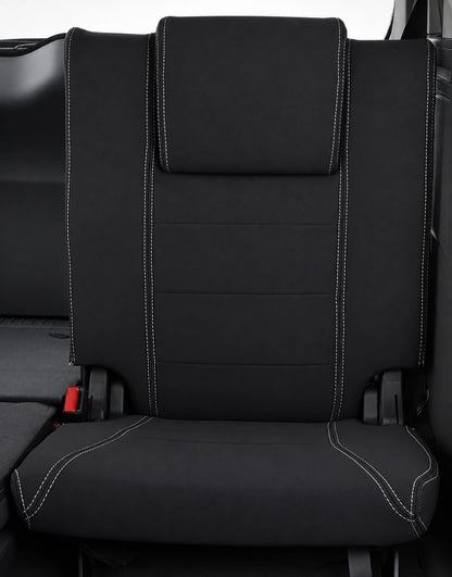 Holden Trailblazer Colorado 7 neoprene car seat covers view of third row seat