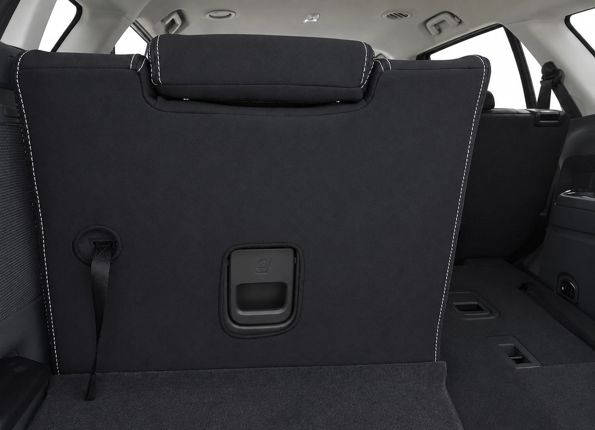 Holden Trailblazer Colorado 7 neoprene car seat covers rear view of third row backrest