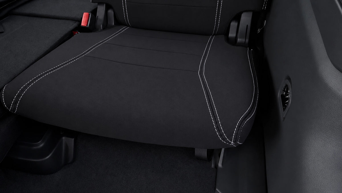 Holden Trailblazer Colorado 7 neoprene car seat covers view of third row cushion section