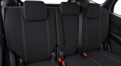 Holden Trailblazer Colorado 7 neoprene car seat covers view of second row backrest