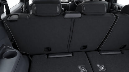 Holden Trailblazer Colorado 7 neoprene car seat covers rear view of second row backrest
