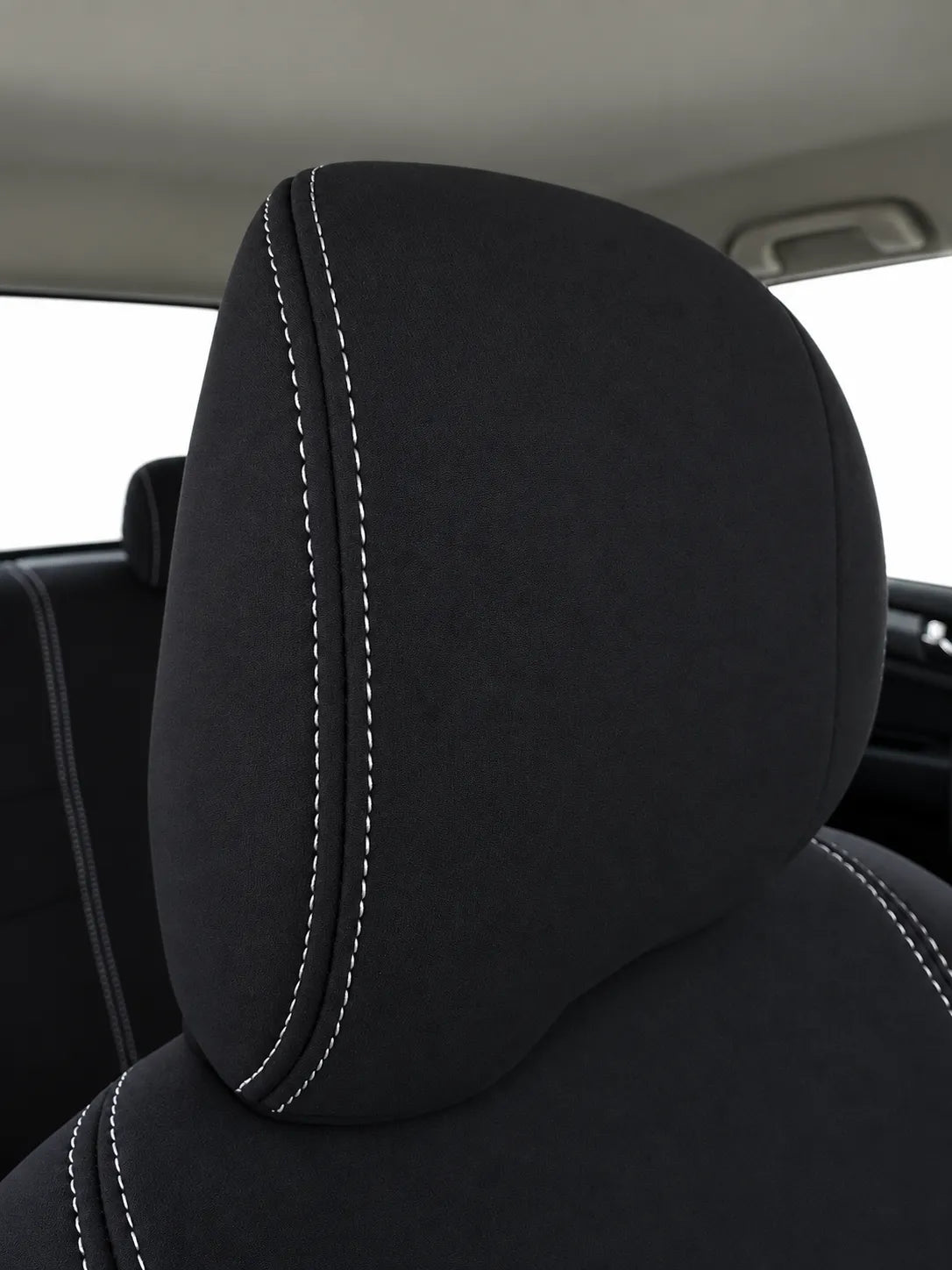 HSV SportsCat neoprene car seat covers view of drivers head rest