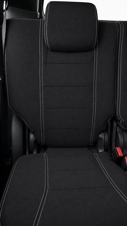 Isuzu MUX UC neoprene car seat covers view of second row seat