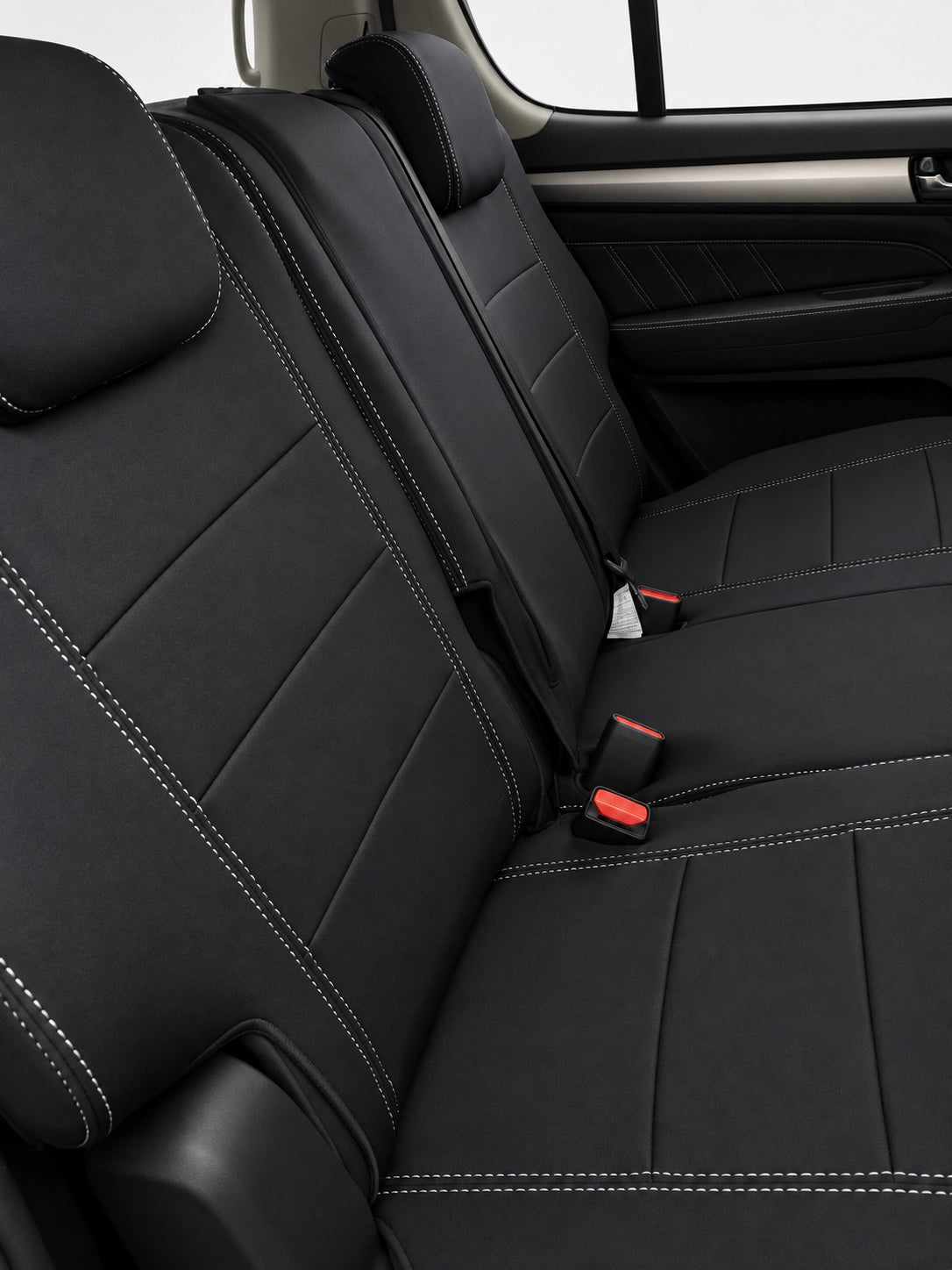Isuzu MUX UC neoprene car seat covers view of second row 