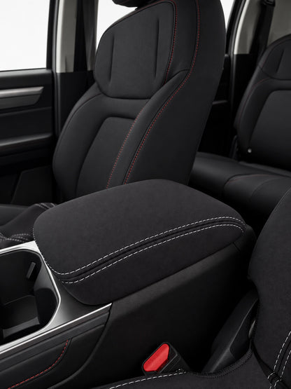 Jac T9 neoprene car seat covers view of center console