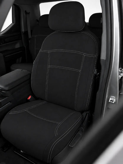 Kia Tasman X-Line neoprene car seat covers view of passengers seat