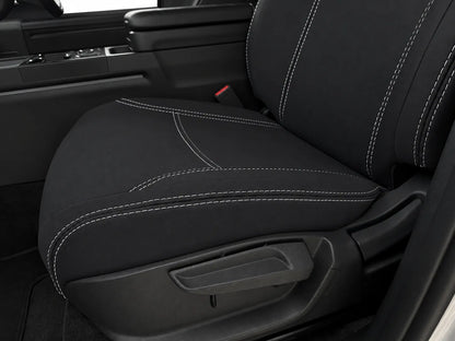 Kia Tasman X-Line neoprene car seat covers view of front cushion section