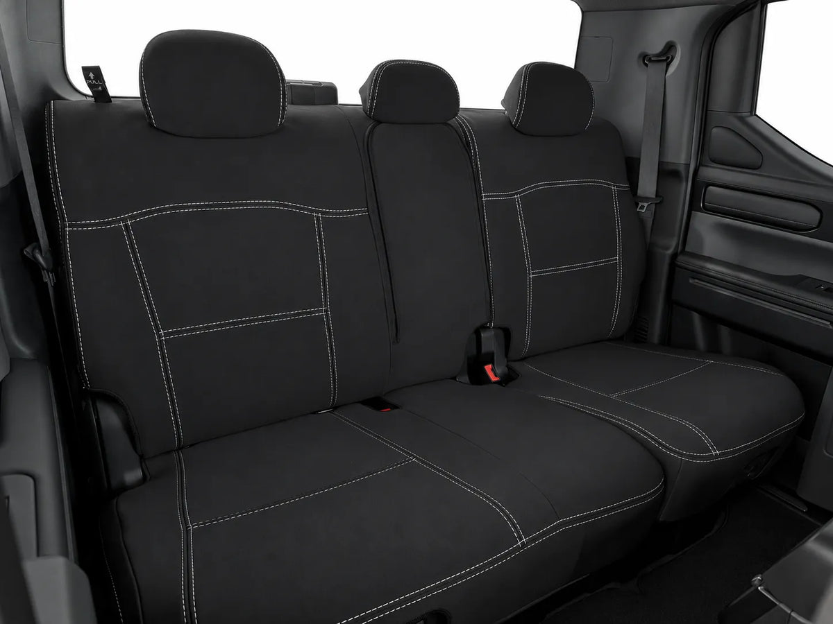 Kia Tasman X Pro neoprene car seat covers front view of second row