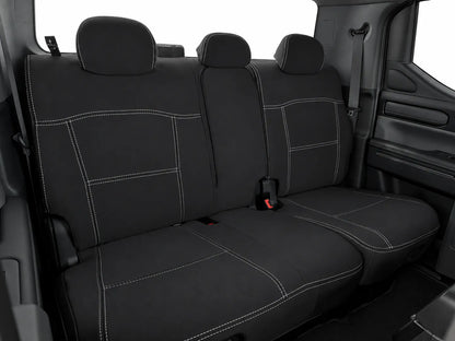 Kia Tasman X Pro neoprene car seat covers front view of second row