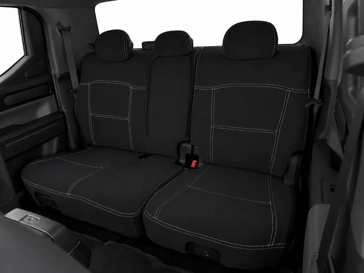 Kia Tasman X Pro neoprene car seat covers front view of second row