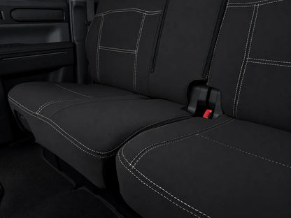 Kia Tasman X Pro neoprene car seat covers front view of second row cushion