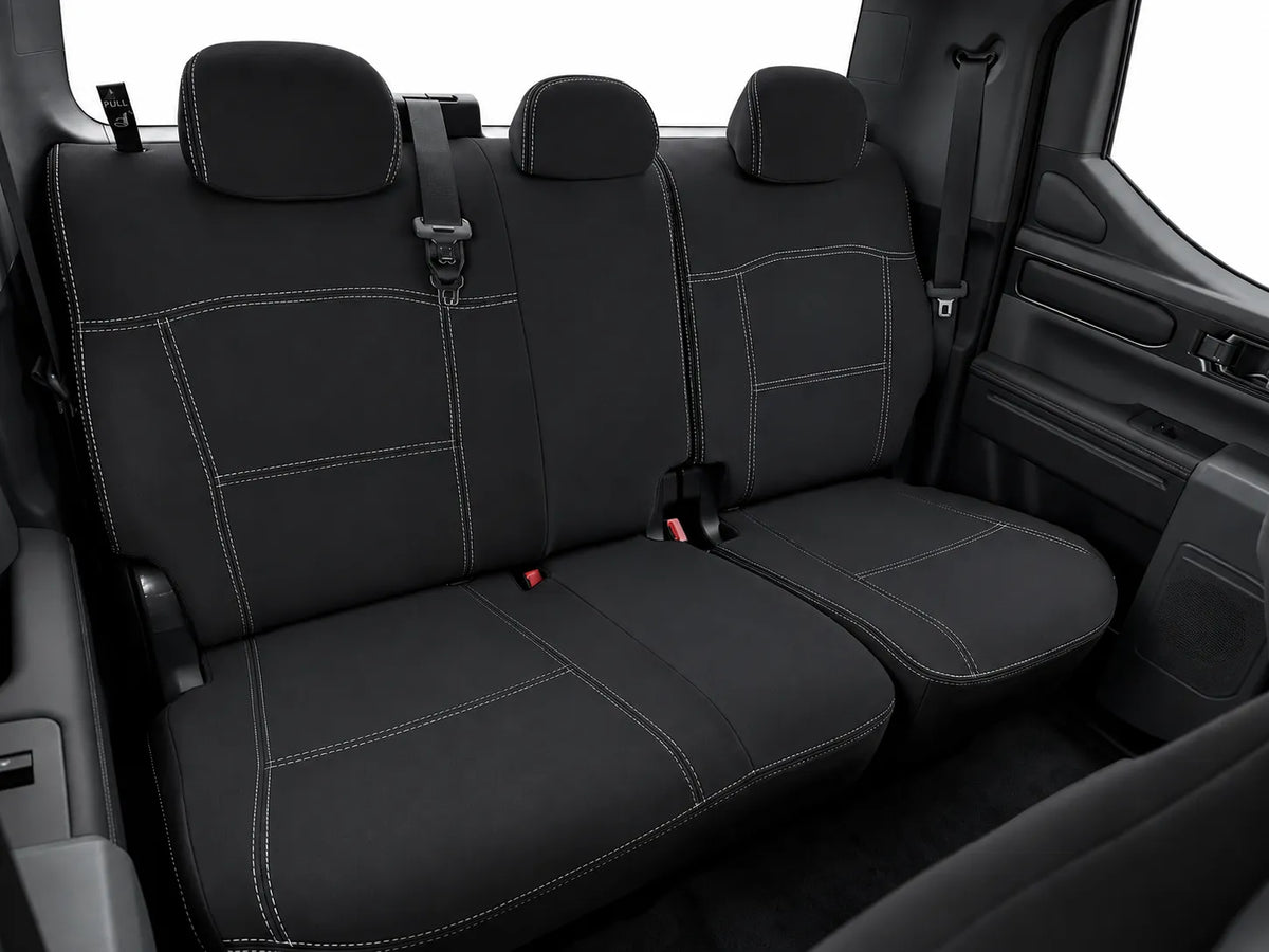 Kia Tasman X Pro neoprene car seat covers front view of second row