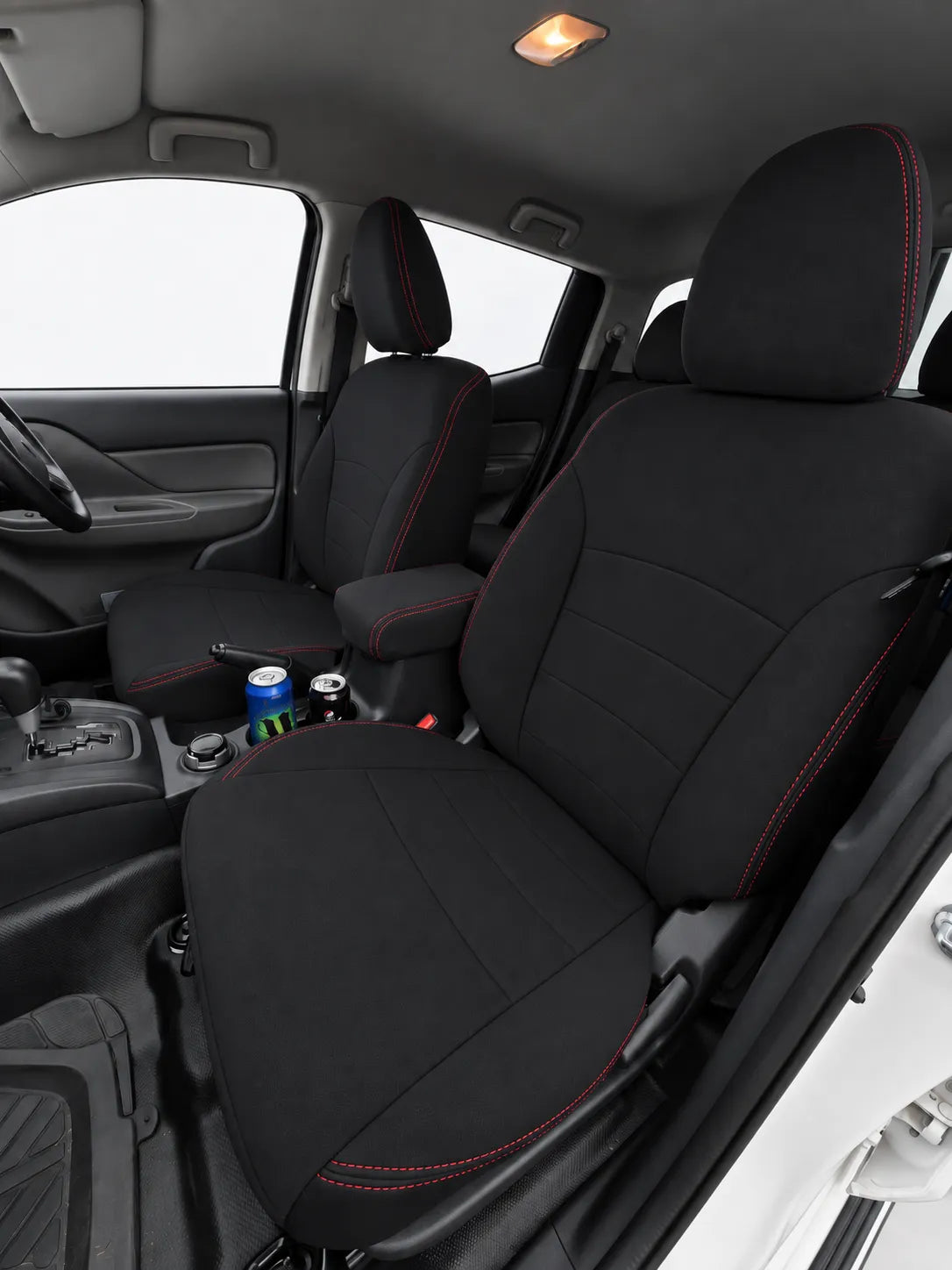 Mitsubishi MQ Triton neoprene car seat covers view of front seats