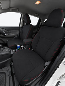 Mitsubishi MQ Triton neoprene car seat covers view of front seats