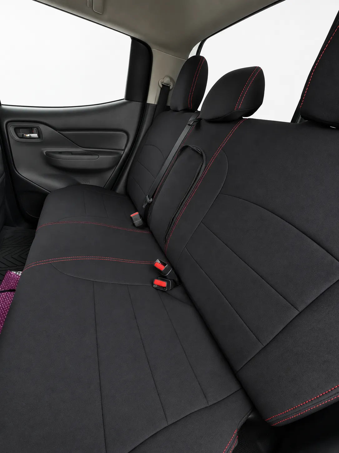 Mitsubishi MQ Triton neoprene car seat covers view of second row