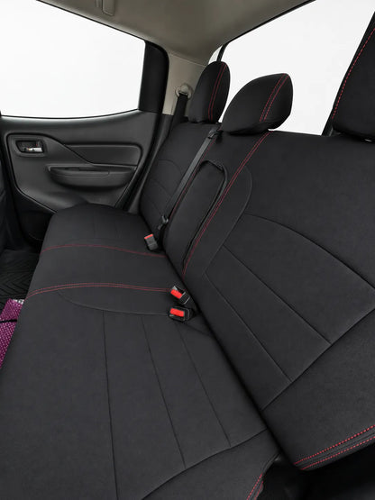 Mitsubishi MQ Triton neoprene car seat covers view of second row