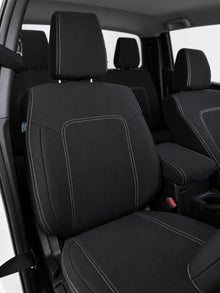 Mitsubishi MV Triton neoprene car seat cover view of front seat