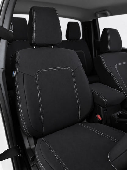 Mitsubishi MV Triton neoprene car seat cover view of front seat