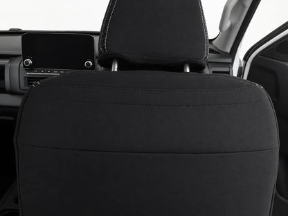 Mitsubishi MV Triton neoprene car seat cover rear view of front seat