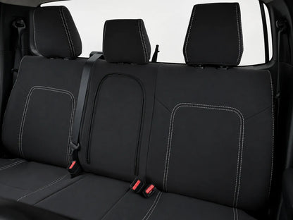 Mitsubishi MV Triton neoprene car seat cover view of second row